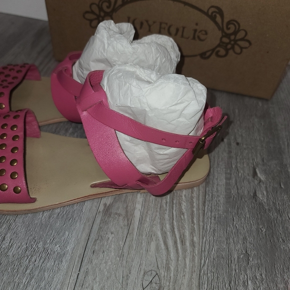 Joyfolie Girls Silvie Leather Sandals Size 4 Youth - Picture 3 of 7